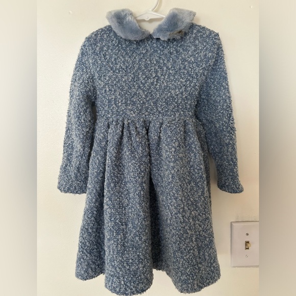 Lesy Lisseta Cosi Faux Fur Belted Dress Size 3T - Picture 7 of 11